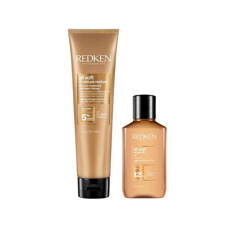 Redken - Kit All Soft - Leave-In 150ml + Óleo 111ml