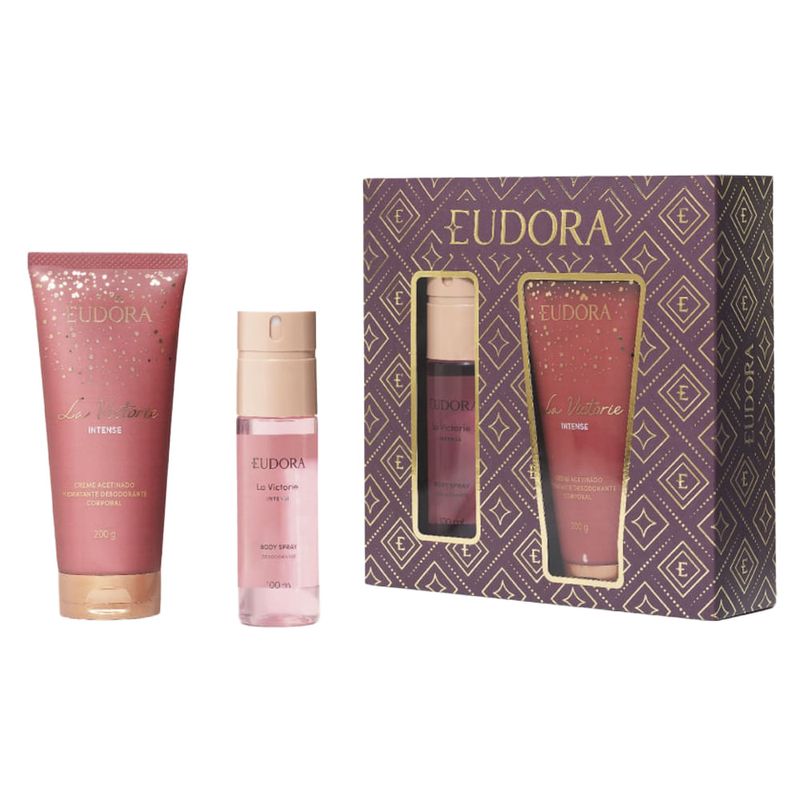 Eudora - Kit La Victorie Intense - Body Spray 100ml + Creme Hidratante 200g