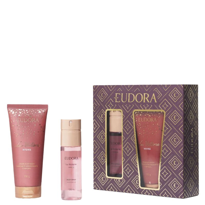 Eudora - Kit La Victorie Intense - Body Spray 100ml + Creme Hidratante 200g