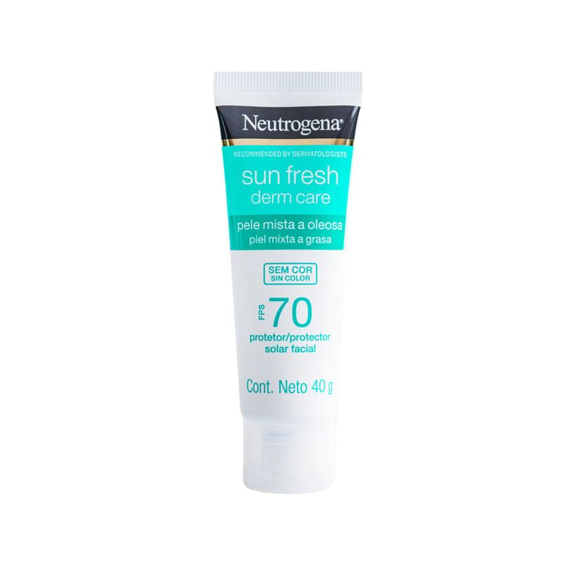 Neutrogena - Kit Sun Fresh Derm Care - Protetor Solar Facial Pele Oleosa FPS 70 40g 2 Unidades