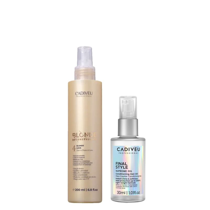 Cadiveu - Kit Blonde Reconstructor Keeper - Óleo Capilar Final Style Supreme Oil 30ml + Leave-In 200ml