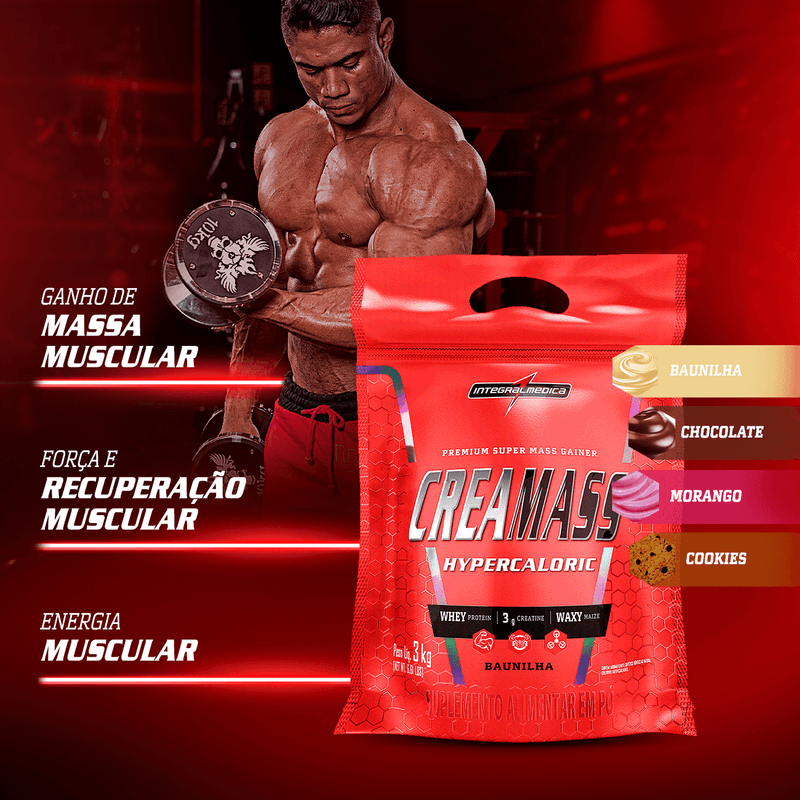 Creamass Hipercalórico com Creatina - Baunilha - 3Kg
