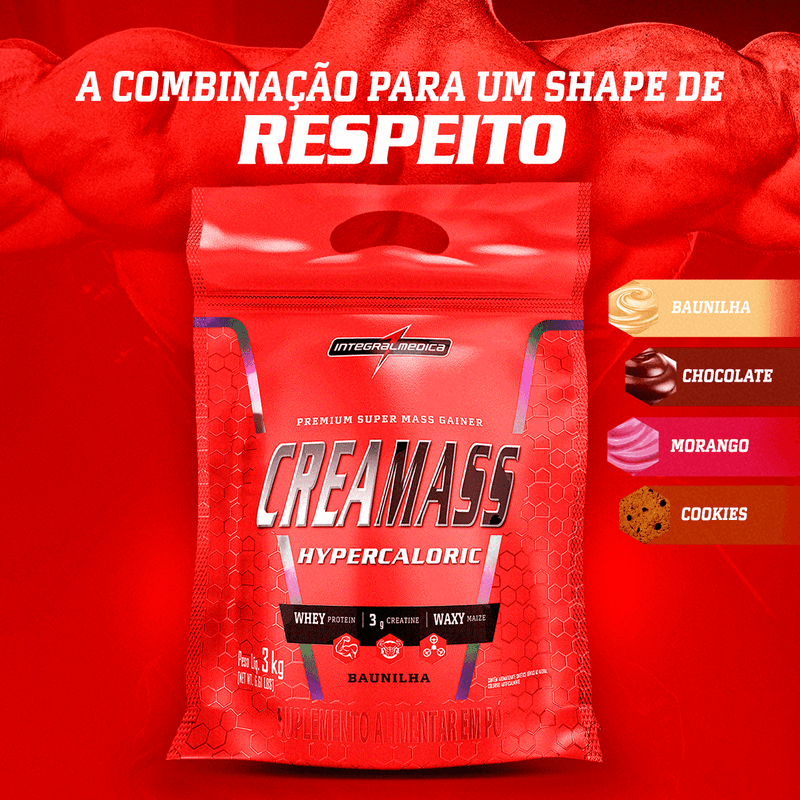 Creamass Hipercalórico com Creatina - Baunilha - 3Kg