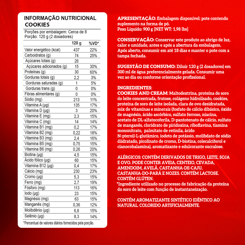 Nutri Whey Protein - Integralmédica - Cookies - Pote 900g
