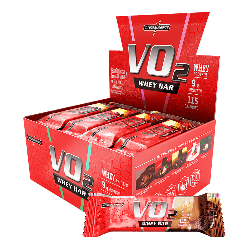 VO2 Whey Bar - Integralmédica - Cookies - 12 Un
