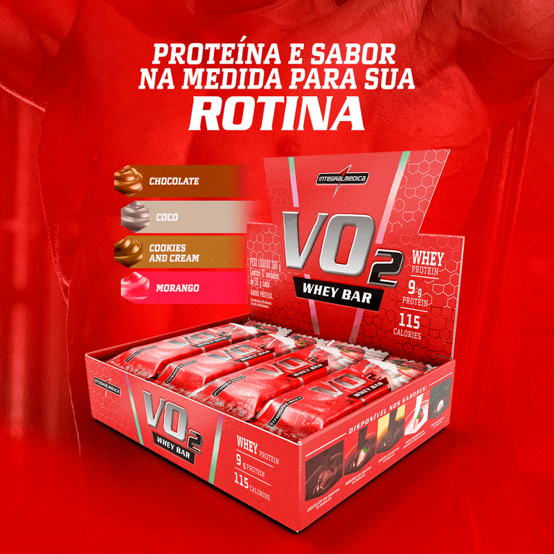 VO2 Whey Bar - Integralmédica - Cookies - 12 Un