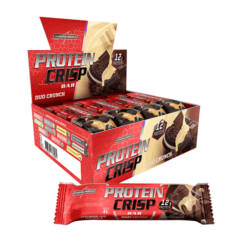 Protein Crisp Bar - Integralmédica - 12 Un - Duo Crunch