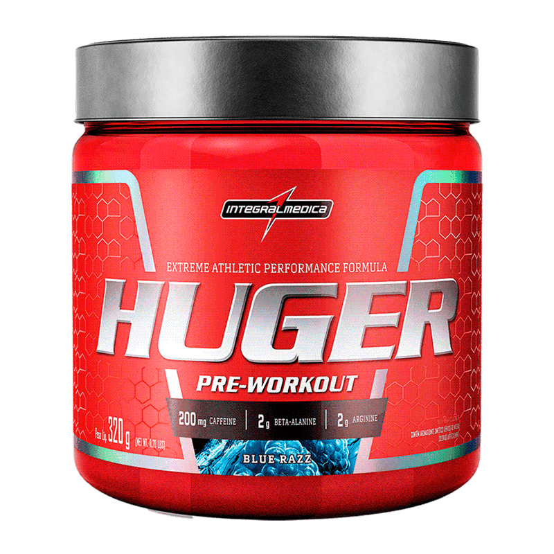Huger Pré-Treino - Integralmédica - 320g - Blue Razz