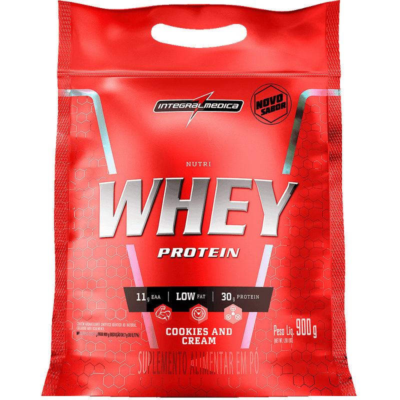 Nutri Whey Protein Pouch - Integralmédica - 900g - Cookies