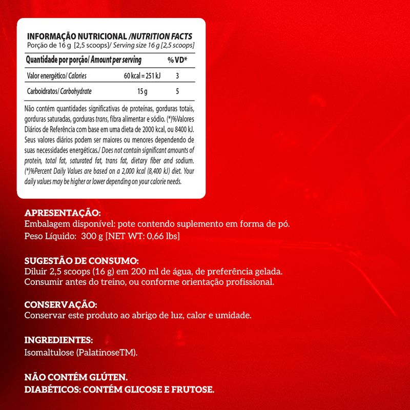 Palatinose - Integralmédica 300g - Neutro