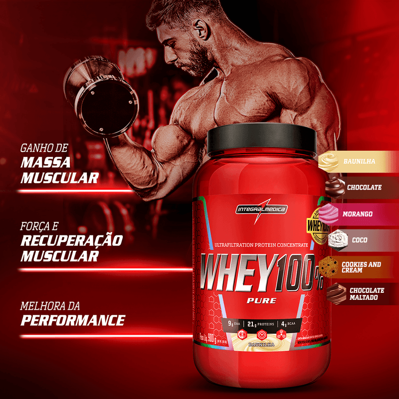 Whey Protein Concentrado - Integralmédica - 900g - Chocolate