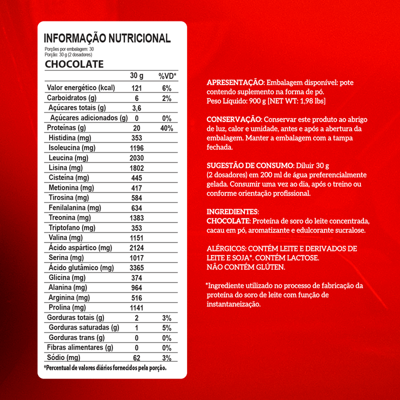 Whey Protein Concentrado - Integralmédica - 900g - Chocolate