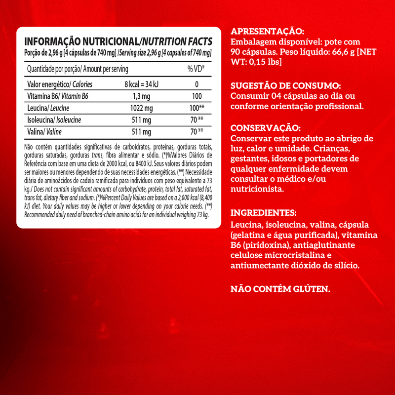 BCAA 2044mg - Integralmédica - 90 Caps