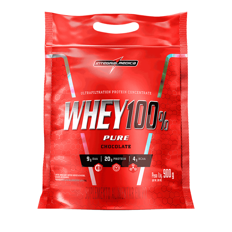 Whey Protein Concentrado Pouch - Integralmédica - 900g - Chocolate