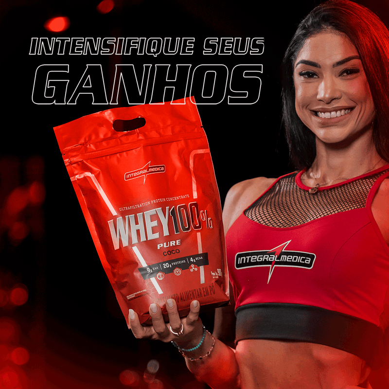 Whey Protein Concentrado Pouch - Integralmédica - 900g - Chocolate
