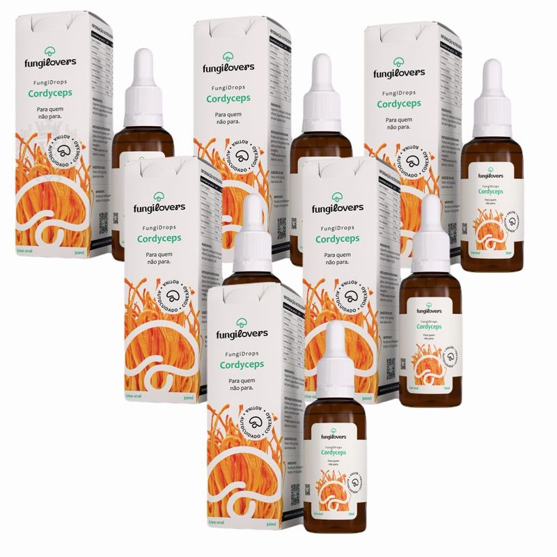 Kit 6x Extrato Cordyceps - Cordyceps Militaris - 30ml - Fungilovers