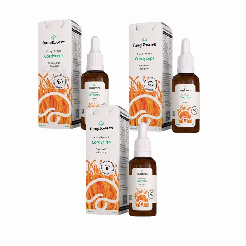 Kit 3x Extrato Cordyceps - Cordyceps Militaris - 30ml - Fungilovers