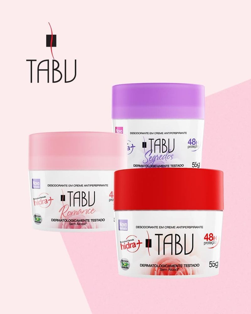 Kit Deo Colônia - 60ml + Desodorante Creme Antitranspirante Tabu - 55g