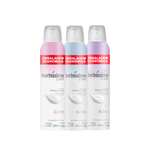 Kit Desodorante Aerossol Antitranspirante Herbíssimo Care Hibisco + Sensitive + Lavanda - 250ml