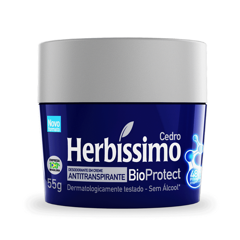 Kit Desodorante Creme Antitranspirante Herbíssimo - Sensitive + Talco + Cedro - 55g - 3 Unidades