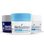 Kit Desodorante Creme Antitranspirante Herbíssimo - Sensitive + Talco + Cedro - 55g - 3 Unidades