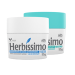 Kit Desodorante Creme Antitranspirante Herbíssimo - Talco e Neutro - 55g - 2 Unidades
