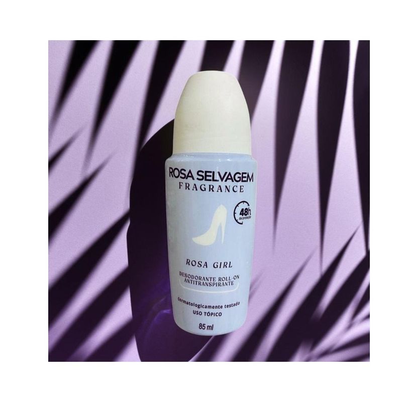 Kit 4 Desodorante Roll-On Rosa Girl - Rosa Selvagem - 85ml