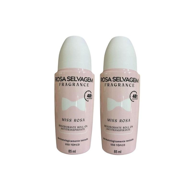 Kit 2 Desodorante Roll-On Miss - Rosa Selvagem - 85ml