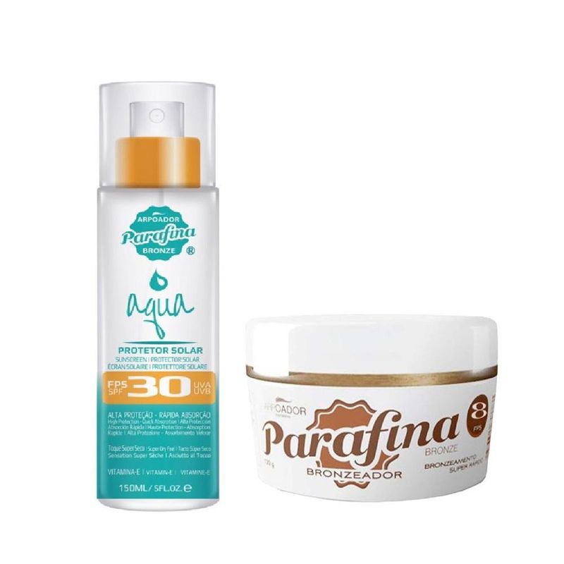 Kit Parafina Bronze - Bruma Aqua Sun FPS 30 + Bronzeador Arpoador