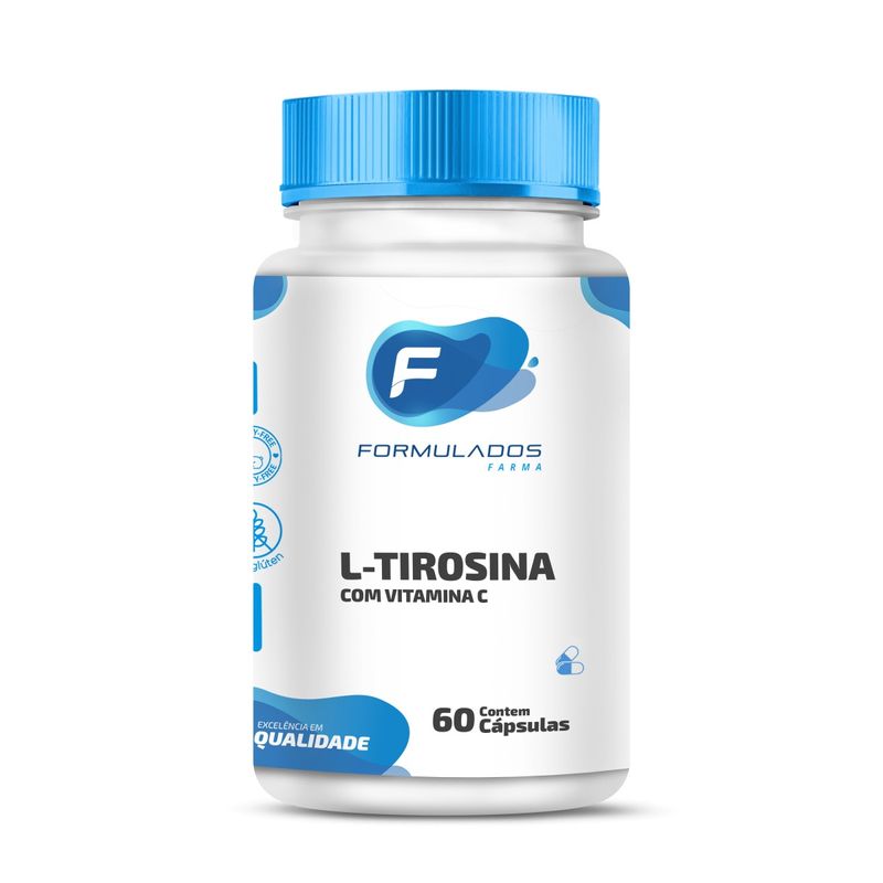 L-Tirosina 150mg + Vitamina C 200mg - 60 Cápsulas