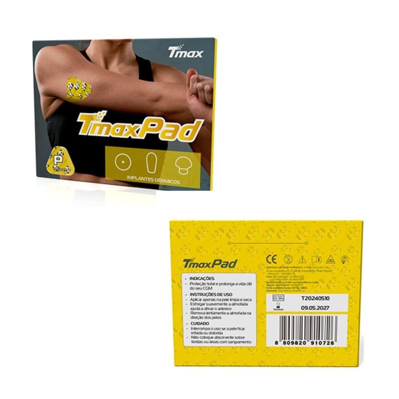 Kit 3 Bandagem Pad Autoadesiva Azul - Caixa 10 Unidades - Tmax