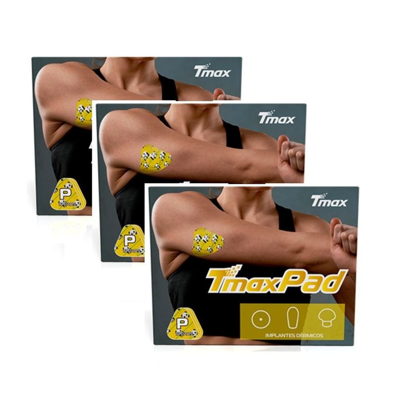 Kit 3 Bandagem Pad Autoadesiva Azul - Caixa 10 Unidades - Tmax