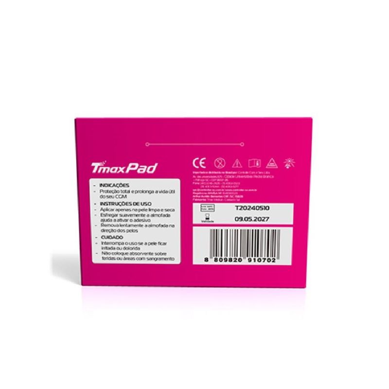 Kit 3 Bandagem Pad Autoadesiva Rosa - Caixa 10 Unidades - Tmax