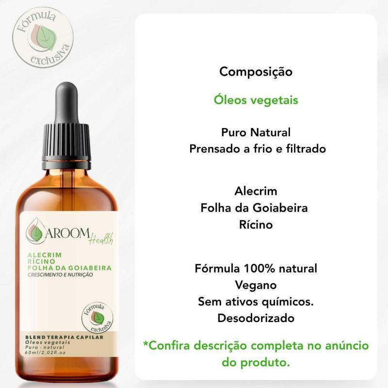 Blend de Óleos Capilares para Crescimento e Nutrição - 60ml