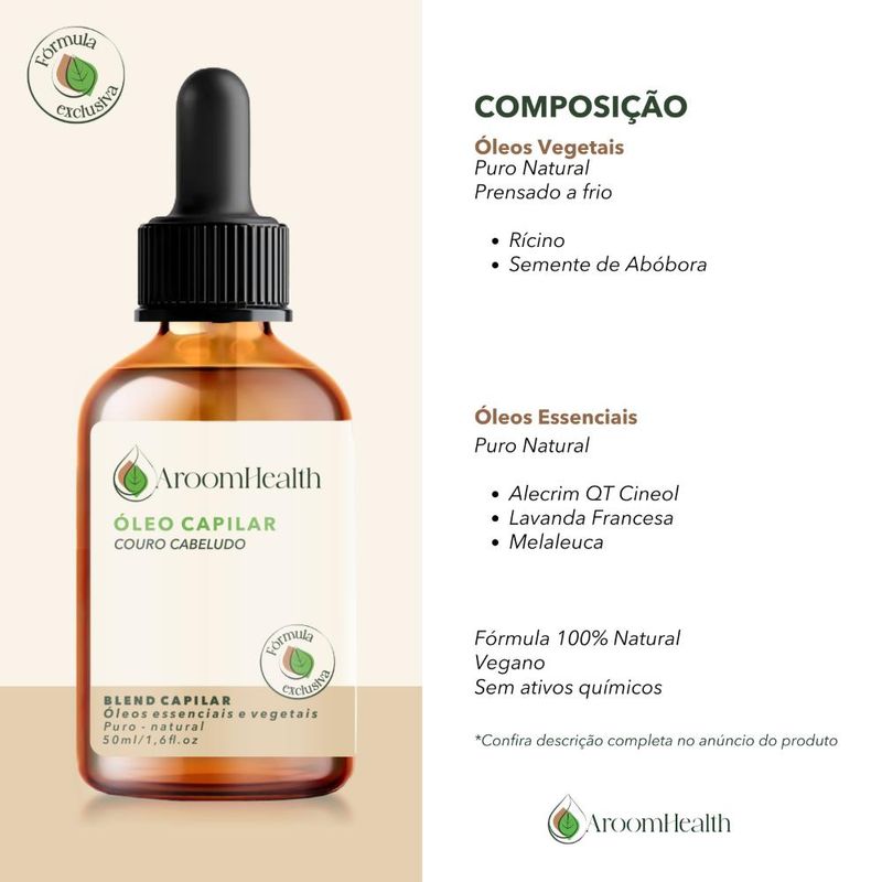 Fórmula Exclusiva - Blend de Óleos Capilares para Couro Cabeludo - 50ml