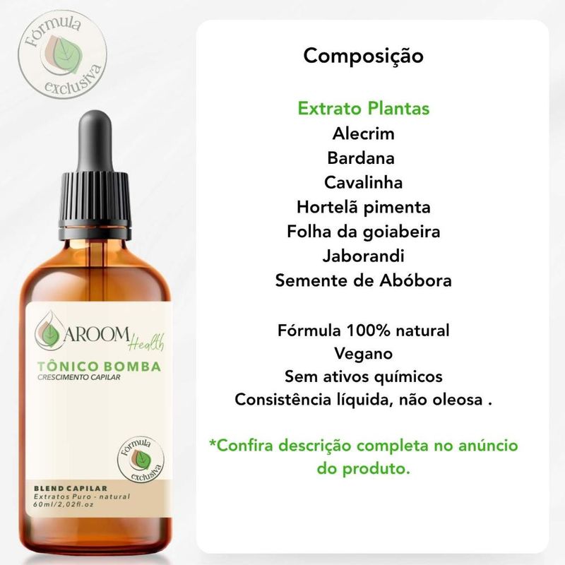 Blend Tônico Bomba para Crescimento Capilar - 60ml