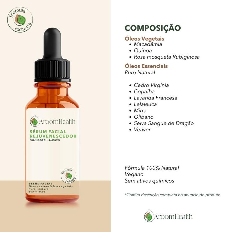 Fórmula Exclusiva - Blend de Óleos Faciais Rejuvenescedor - 30ml
