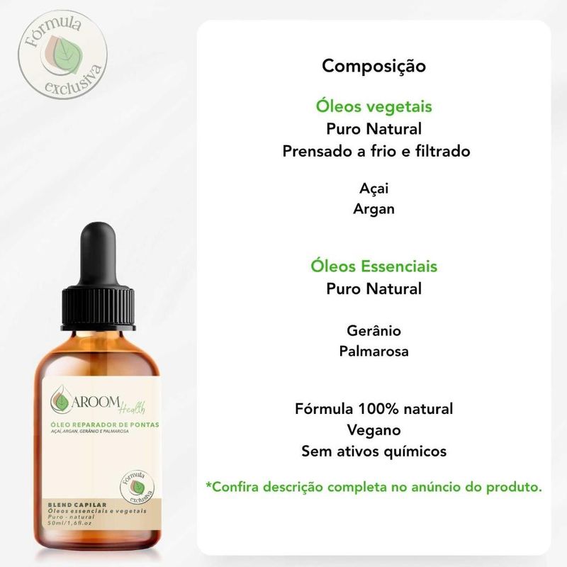 Fórmula Exclusiva - Blend de Óleos Reparador de Pontas - 50ml