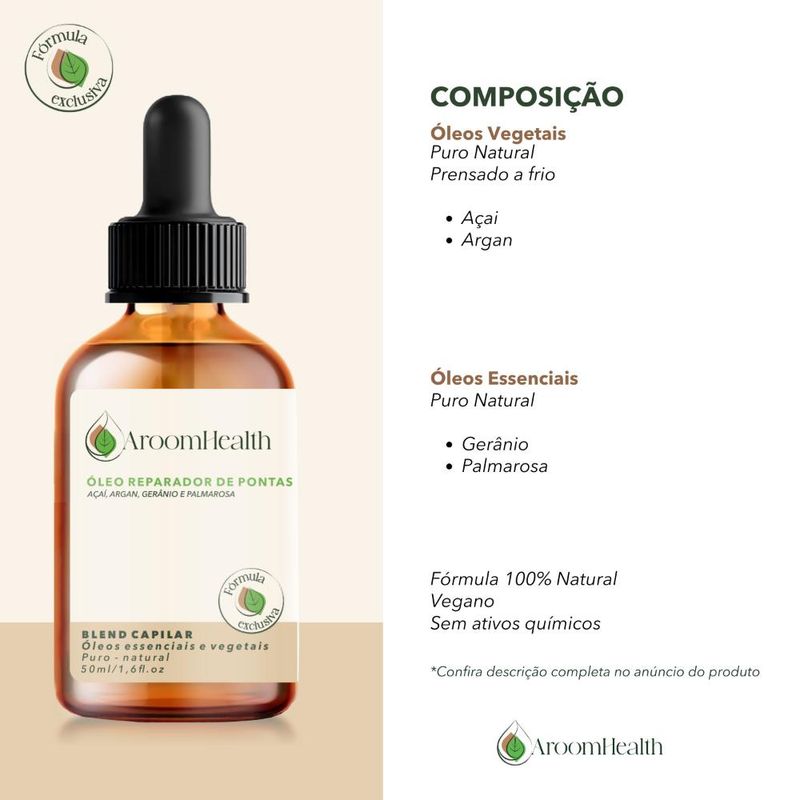 Fórmula Exclusiva - Blend de Óleos Reparador de Pontas - 50ml