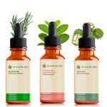 Kit Óleos Vegetais de Alecrim, Folha de Goiabeira e Rícino - 30ml Cada