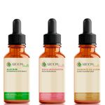 Kit Óleos Vegetais de Alecrim, Semente de Ojon e Rosa Mosqueta - 30ml Cada
