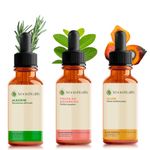 Kit Óleos Vegetais de Alecrim, Ojon Polpa/Batana e Folha de Goiabeira - 30ml Cada