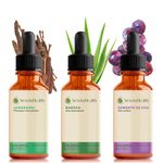 Kit Óleos Vegetais de Babosa, Jaborandi e Semente de Uva - 30ml Cada