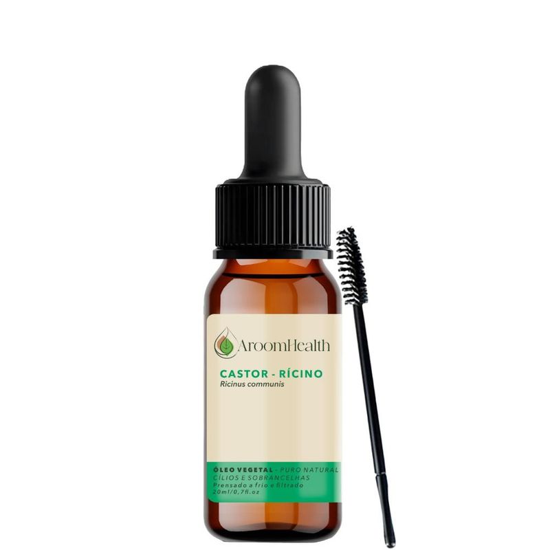 Óleo Vegetal Puro Natural de Rícino Cílios e Sobrancelhas - 20ml