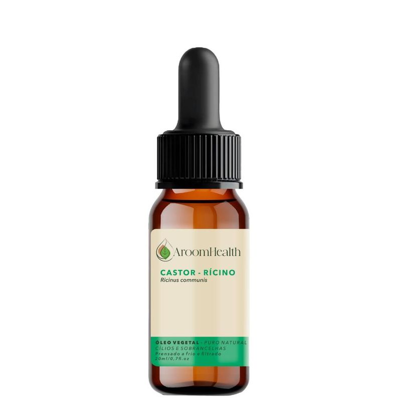Óleo Vegetal Puro Natural de Rícino Cílios e Sobrancelhas - 20ml