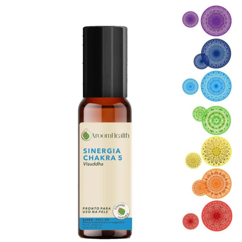 Sinergia Chakra 5 Visuddha Roll-on - 10ml - Fórmula Exclusiva