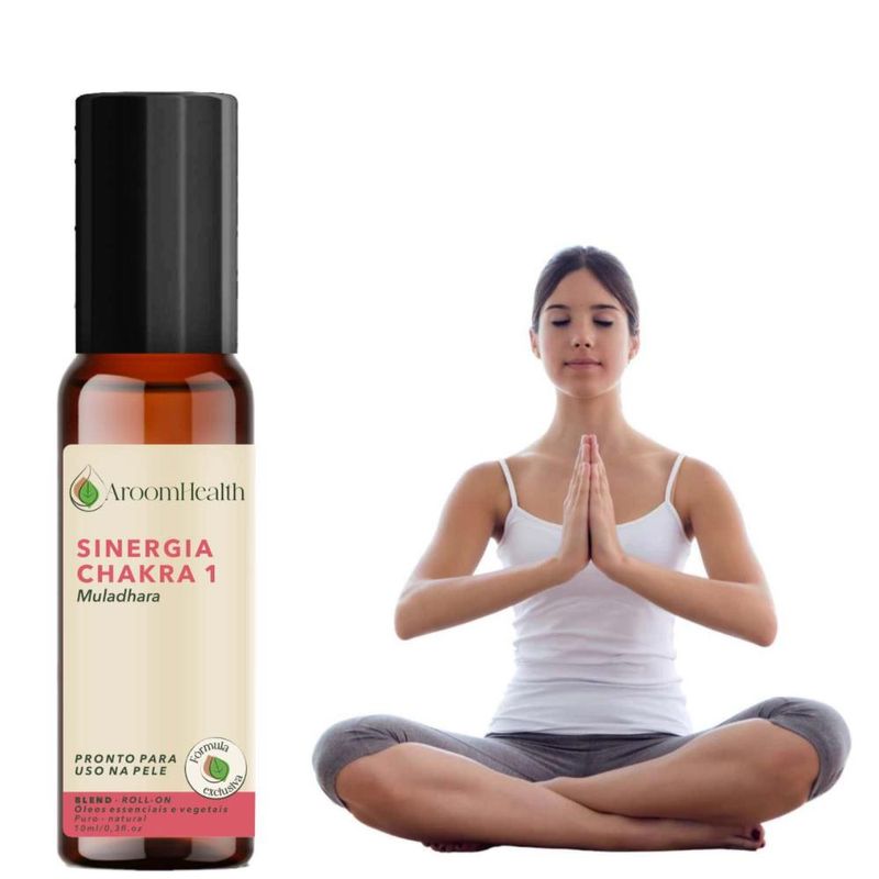 Sinergia Chakra 1 Muladhara Roll-on - 10ml - Fórmula Exclusiva