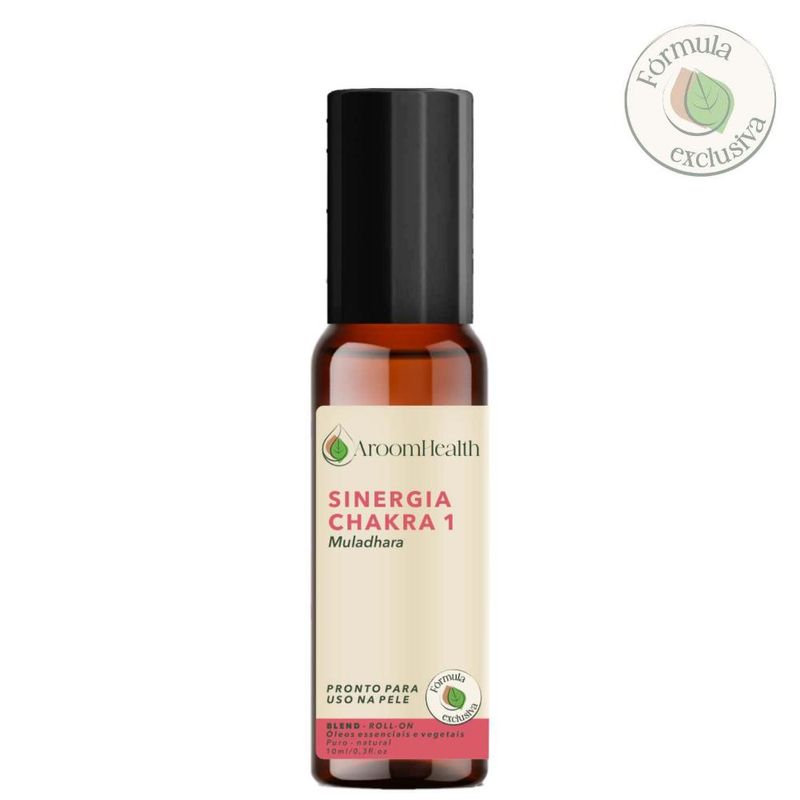 Sinergia Chakra 1 Muladhara Roll-on - 10ml - Fórmula Exclusiva