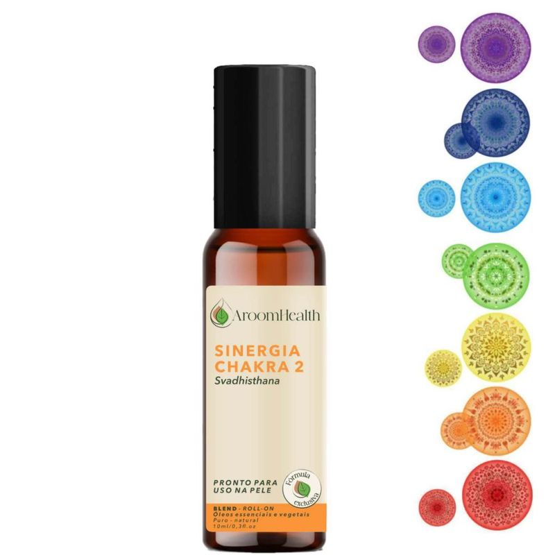 Sinergia Chakra 2 Svadhisthana Roll-on - 10ml - Fórmula Exclusiva