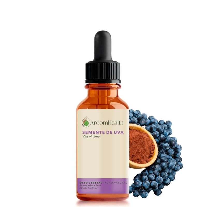 Óleo Vegetal Puro Natural de Semente de Uva - 30ml